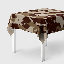 Скатерть для стола Коричневый камуфляж текстура, цвет: 3D-принт — фото 2