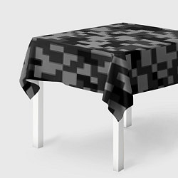 Скатерть для стола Камуфляжные пиксели блэк, цвет: 3D-принт — фото 2