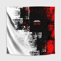 Скатерть для стола Arctic Monkeys - Красные и белые помехи, цвет: 3D-принт