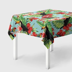 Скатерть для стола Туканы в тропиках, цвет: 3D-принт — фото 2