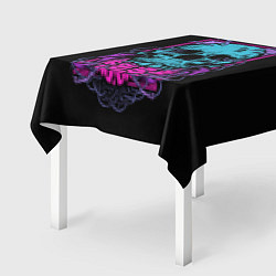 Скатерть для стола Кислотный череп, цвет: 3D-принт — фото 2