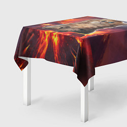 Скатерть для стола Кот на вулкане, цвет: 3D-принт — фото 2