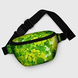 Поясная сумка Зелёные листья, цвет: 3D-принт — фото 2
