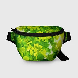 Поясная сумка Зелёные листья, цвет: 3D-принт
