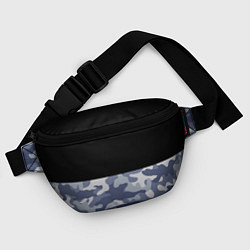 Поясная сумка Камуфляж: черный/голубой, цвет: 3D-принт — фото 2