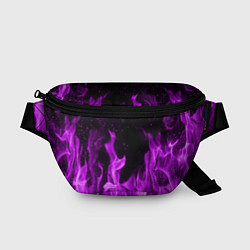 Поясная сумка Фиолетовый огонь, цвет: 3D-принт