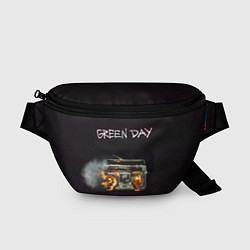 Поясная сумка Green Day магнитофон в огне, цвет: 3D-принт
