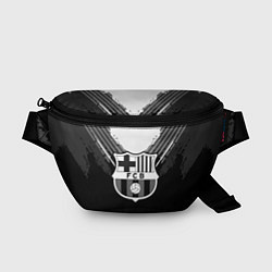 Поясная сумка FC Barcelona: Black Style, цвет: 3D-принт