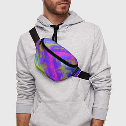 Поясная сумка Неоновая акварель, цвет: 3D-принт — фото 2