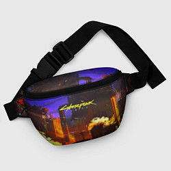 Поясная сумка Cyberpunk 2077: Night City, цвет: 3D-принт — фото 2