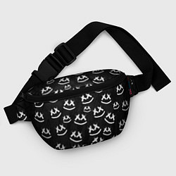 Поясная сумка Marshmello: Black Pattern, цвет: 3D-принт — фото 2