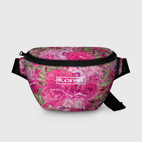 Поясная сумка Black Pink: Abstract Flowers / 3D-принт – фото 1