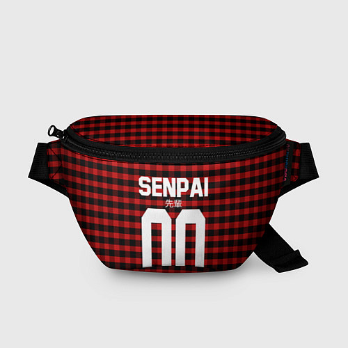 Поясная сумка Senpai 00: Red Grid / 3D-принт – фото 1