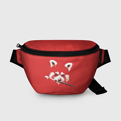 Поясная сумка Красная панда с кисточкой