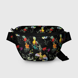 Поясная сумка Попугаи, цвет: 3D-принт