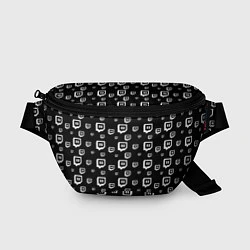 Поясная сумка Twitch: Black Pattern, цвет: 3D-принт