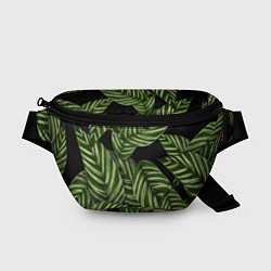 Поясная сумка Тропические большие листья, цвет: 3D-принт