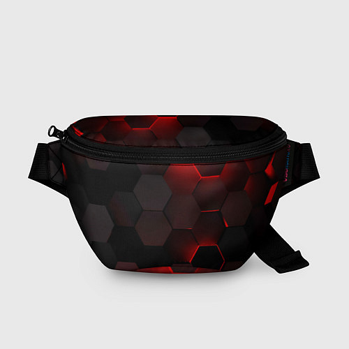 Поясная сумка Красные абстрактные плиты / 3D-принт – фото 1
