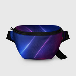 Поясная сумка Фиолетово 3d волны 2020, цвет: 3D-принт