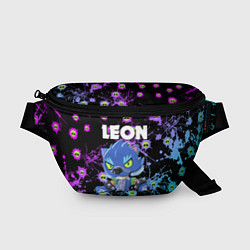 Поясная сумка BRAWL STARS ОБОРОТЕНЬ LEON, цвет: 3D-принт