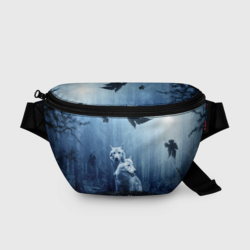 Поясная сумка Волки в тёмном лесу / 3D-принт – фото 1
