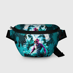 Поясная сумка Череп в дыму, цвет: 3D-принт