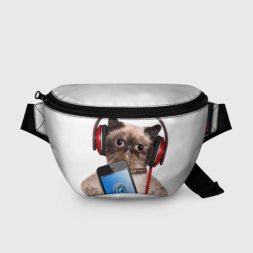 Поясная сумка Кот в наушниках / 3D-принт – фото 1