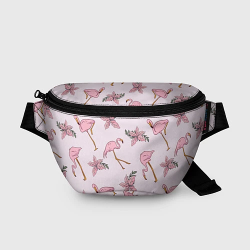 Поясная сумка Розовый фламинго / 3D-принт – фото 1
