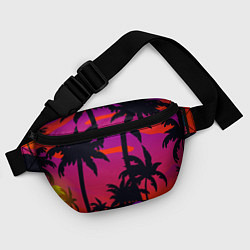 Поясная сумка Тропический пляж, цвет: 3D-принт — фото 2