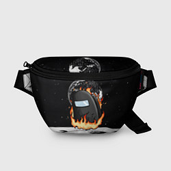 Поясная сумка Among Us fire, цвет: 3D-принт