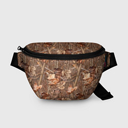 Поясная сумка Осенняя маскировка листьями, цвет: 3D-принт