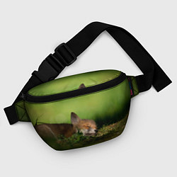 Поясная сумка Сонный лисенок, цвет: 3D-принт — фото 2