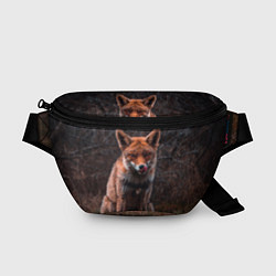 Поясная сумка Хищная лисица, цвет: 3D-принт