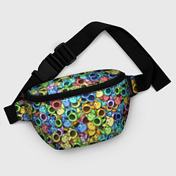 Поясная сумка Цветные Поп Котики, цвет: 3D-принт — фото 2