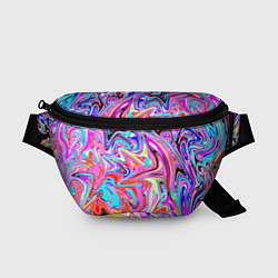 Поясная сумка ЖИДКИЕ КРАСКИ, цвет: 3D-принт