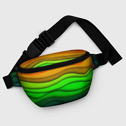 Поясная сумка Цветные волны, цвет: 3D-принт — фото 2