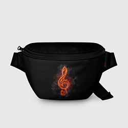 Поясная сумка Огненный скрипичный ключ, цвет: 3D-принт