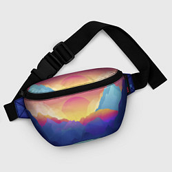 Поясная сумка Красочные Горы, цвет: 3D-принт — фото 2
