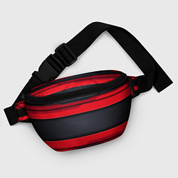 Поясная сумка Red and Black 3D abstract, цвет: 3D-принт — фото 2