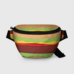 Поясная сумка Бутерброд, цвет: 3D-принт