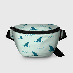 Поясная сумка Плавники акул, цвет: 3D-принт