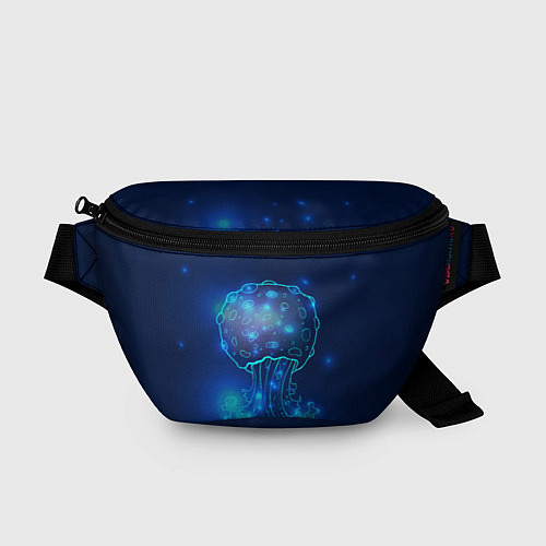 Поясная сумка Медуза на синем / 3D-принт – фото 1