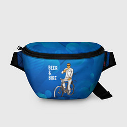 Поясная сумка Велосипед и пиво, цвет: 3D-принт