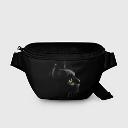 Поясная сумка Черный кот, цвет: 3D-принт