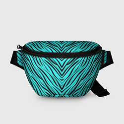 Поясная сумка Абстратный полосатый узор, цвет: 3D-принт