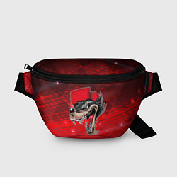Поясная сумка Волк в бейсболке, цвет: 3D-принт