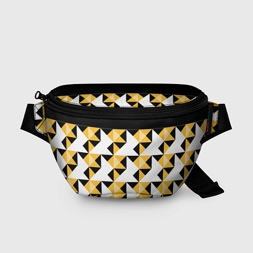 Поясная сумка Черно-желтый геометрический / 3D-принт – фото 1