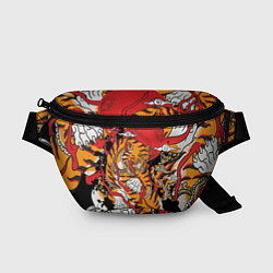 Поясная сумка Самурайский тигр, цвет: 3D-принт