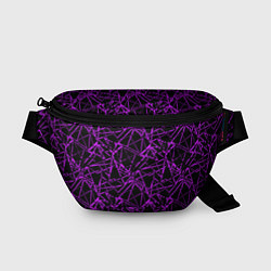 Поясная сумка Фиолетово-черный абстрактный узор