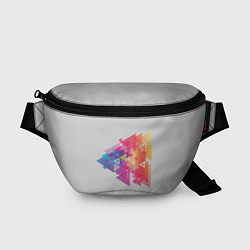 Поясная сумка Цветные треугольники, цвет: 3D-принт